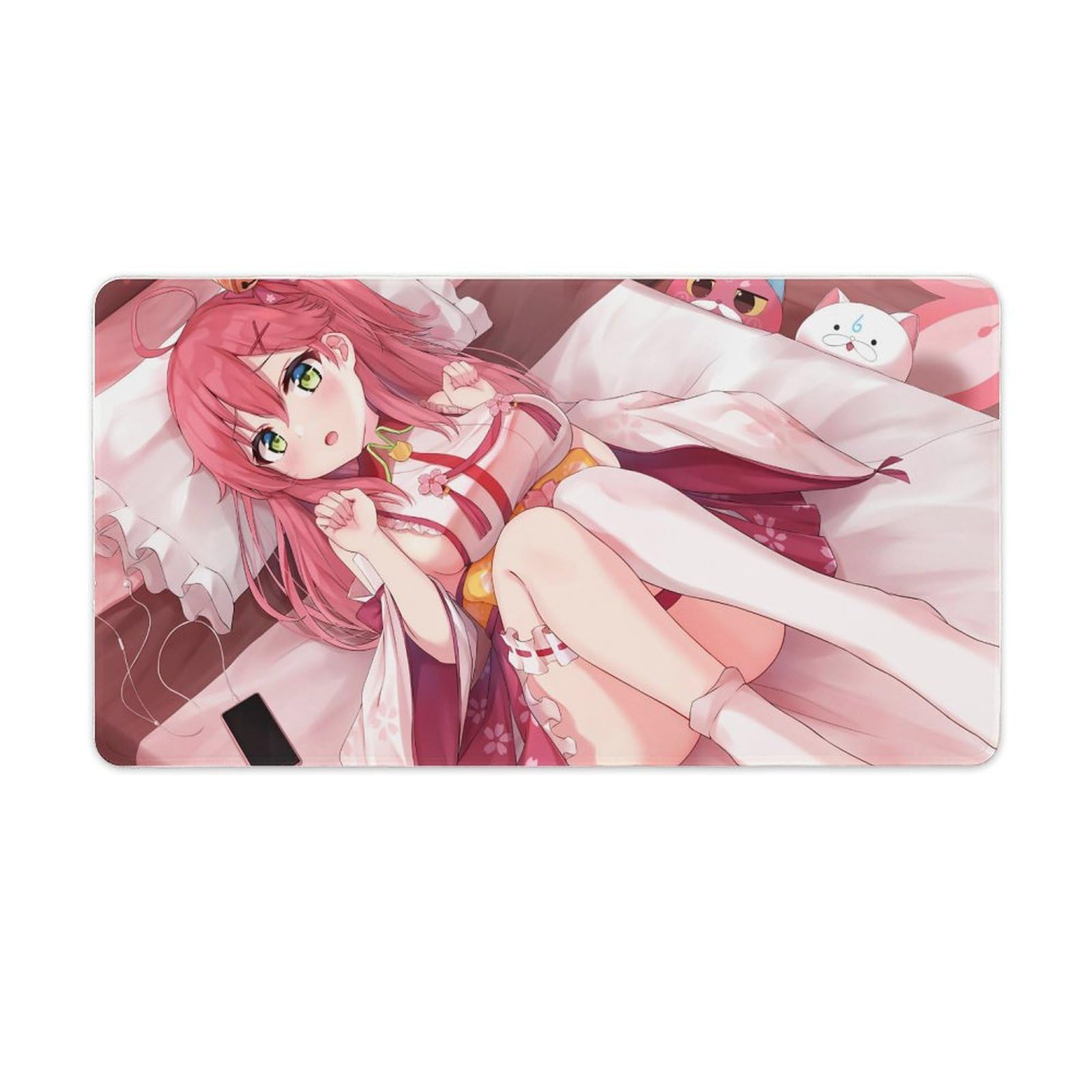 Amazon.co.jp: マウスパッド かわいいアニメ柄 VTuber みこち 大型