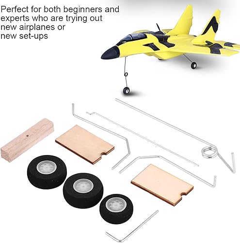 Miniatura 8 de Dilwe Tren de aterrizaje, KT DIY Ala Fija Modelo Avión Tren de Aterrizaje Rueda Universal Conjunto de Accesorios RC
