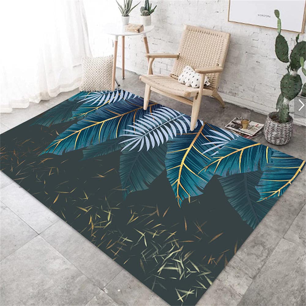 Tapis chien grande taille bleu lavable pour des moments complices au salon