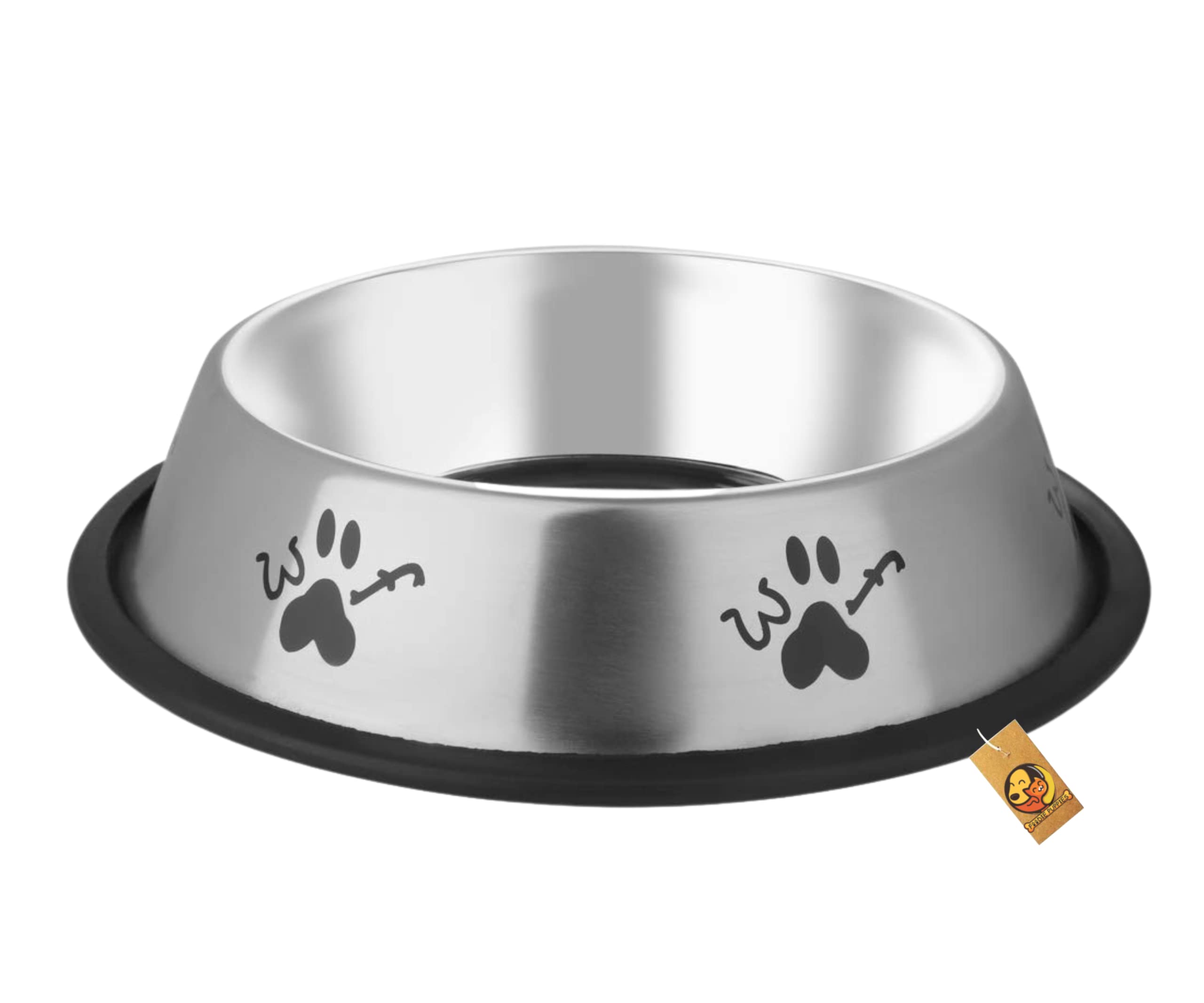See full amazon price history chart for Foodie Puppies Stainless Steel Bowl for Dogs, Cats & Any Pets - 700ml I Non-Skid Rubber Bottom Food/Water Bowl I Non-Toxic & 100% Safe for Pets (Slate Silver, Woof) Foodie Puppies Stainless Steel Bowl for Dogs, Cats & Any Pets - 700ml I Non-Skid Rubber Bottom Food/Water Bowl I Non-Toxic & 100% Safe for Pets (Slate Silver, Woof) (B083HGJY8W) Amazon Price History, Amazon Price Tracker