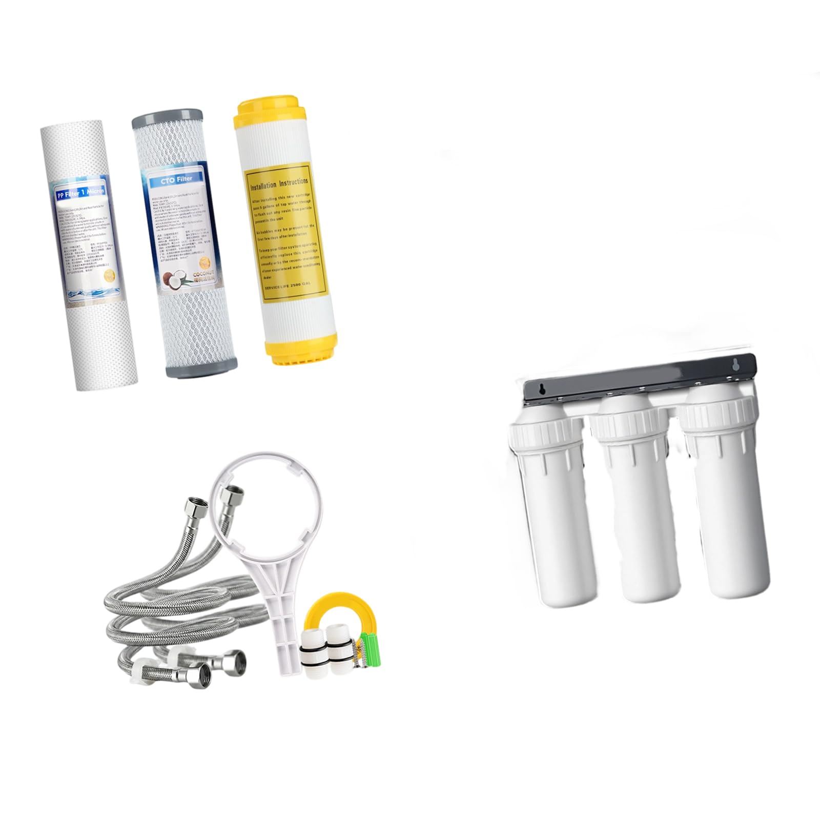 Efficiency 3 Stage PP Water Filtrations Systems 10Inch Drinking Water Filter for Clean Drinking in Household Waterpurification Structure