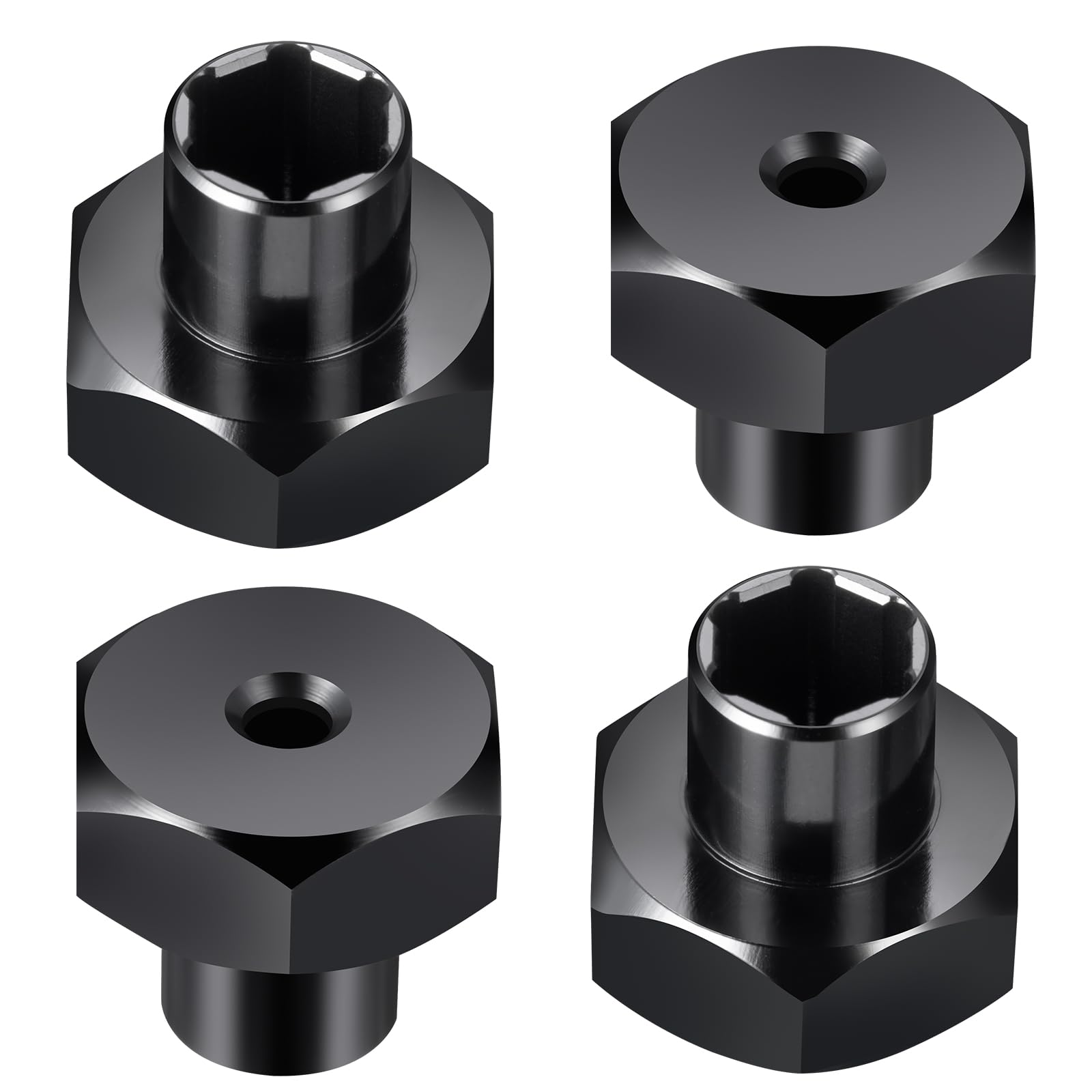 5mm to 12mm(+10mm) Wheel Hex Hubs Adapters for 1/10 WPL D12 RC Car Truck Upgrade Parts