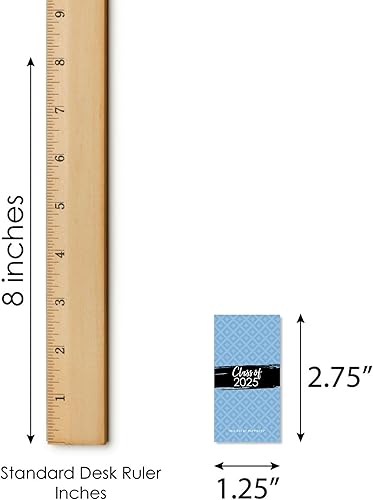 Miniatura 4 de Big Dot of Happiness Fiesta de graduación azul claro 2024 – Mini pegatinas de barra de caramelo – Pequeños recuerdos – 40 unidades