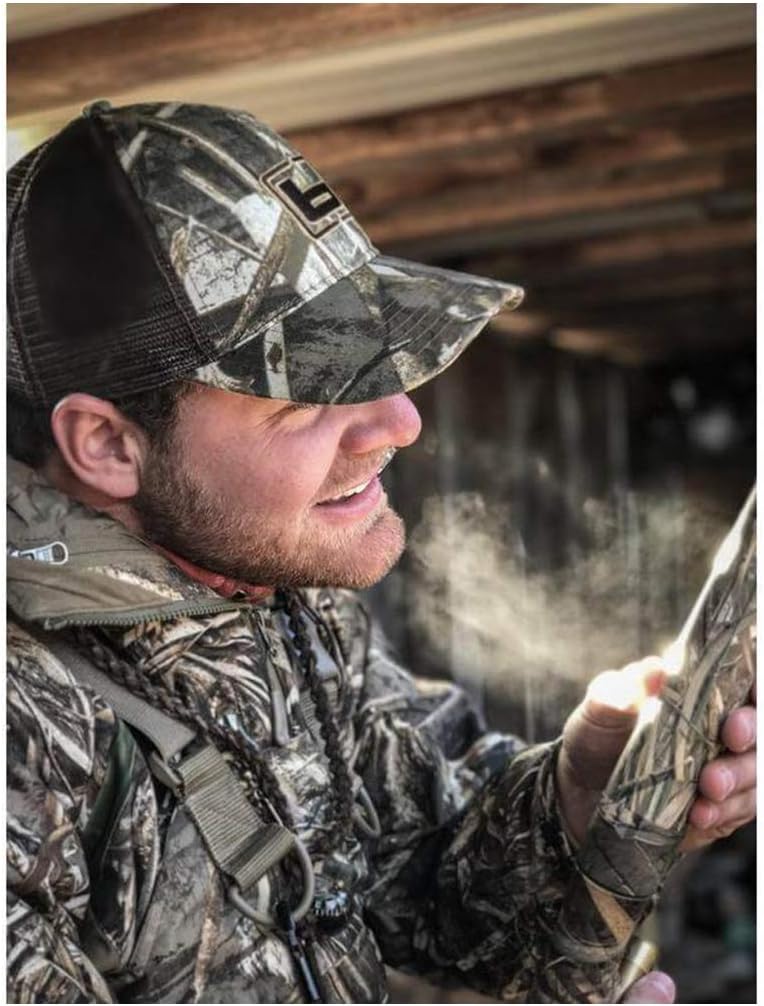 Banded Trucker Camo Mesh Back Cap, MAX5/Brown, OSFA