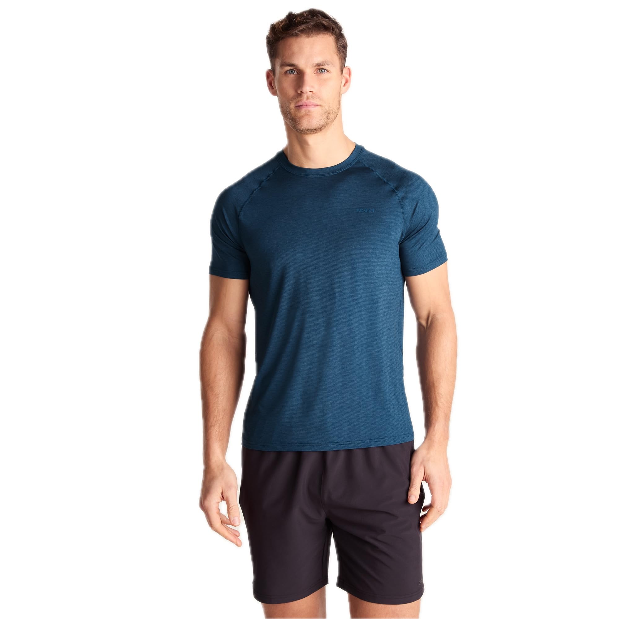 TOG24 Fraser Mens Short Sleeve Tech Top, Lightweight, Stretchy, with Quick Moisture Wicking, Running Hiking Shirt Inky Blue