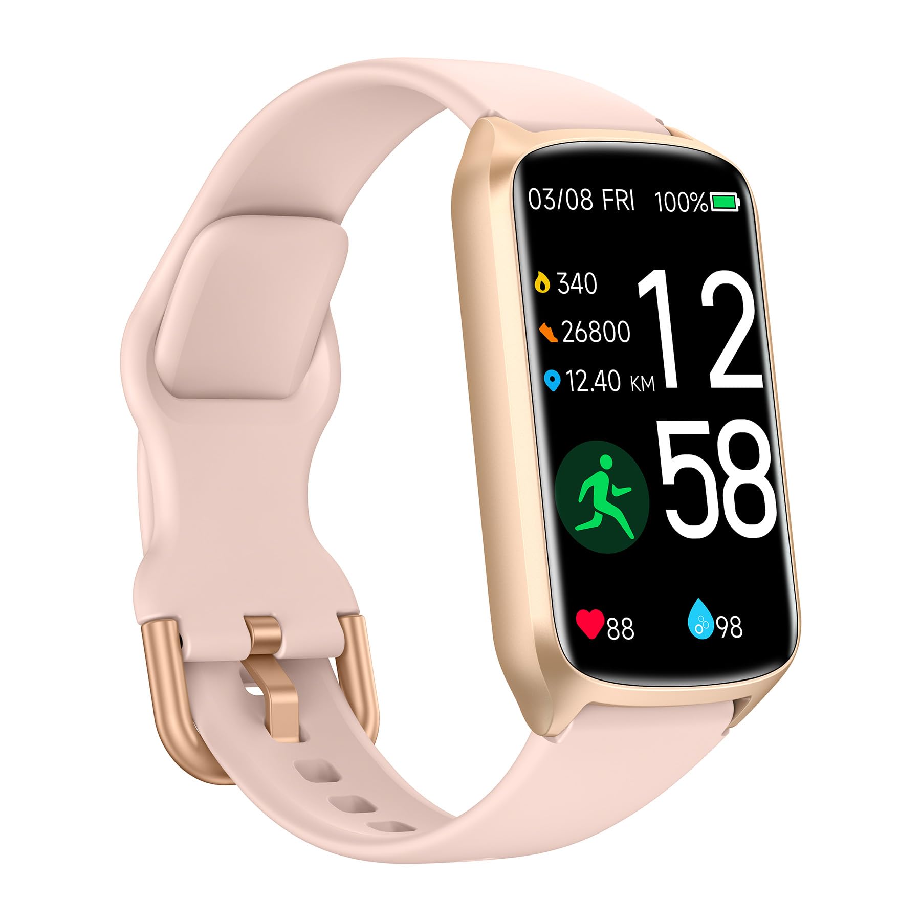AmzheroSmart Watch for Women Men Kids, Fitness Tracker Watch with 24/7 Heart Rate, Blood Oxygen, Blood Pressure, Step Counter, 5ATM Waterproof Pedometer Activity Trackers for Android iOS