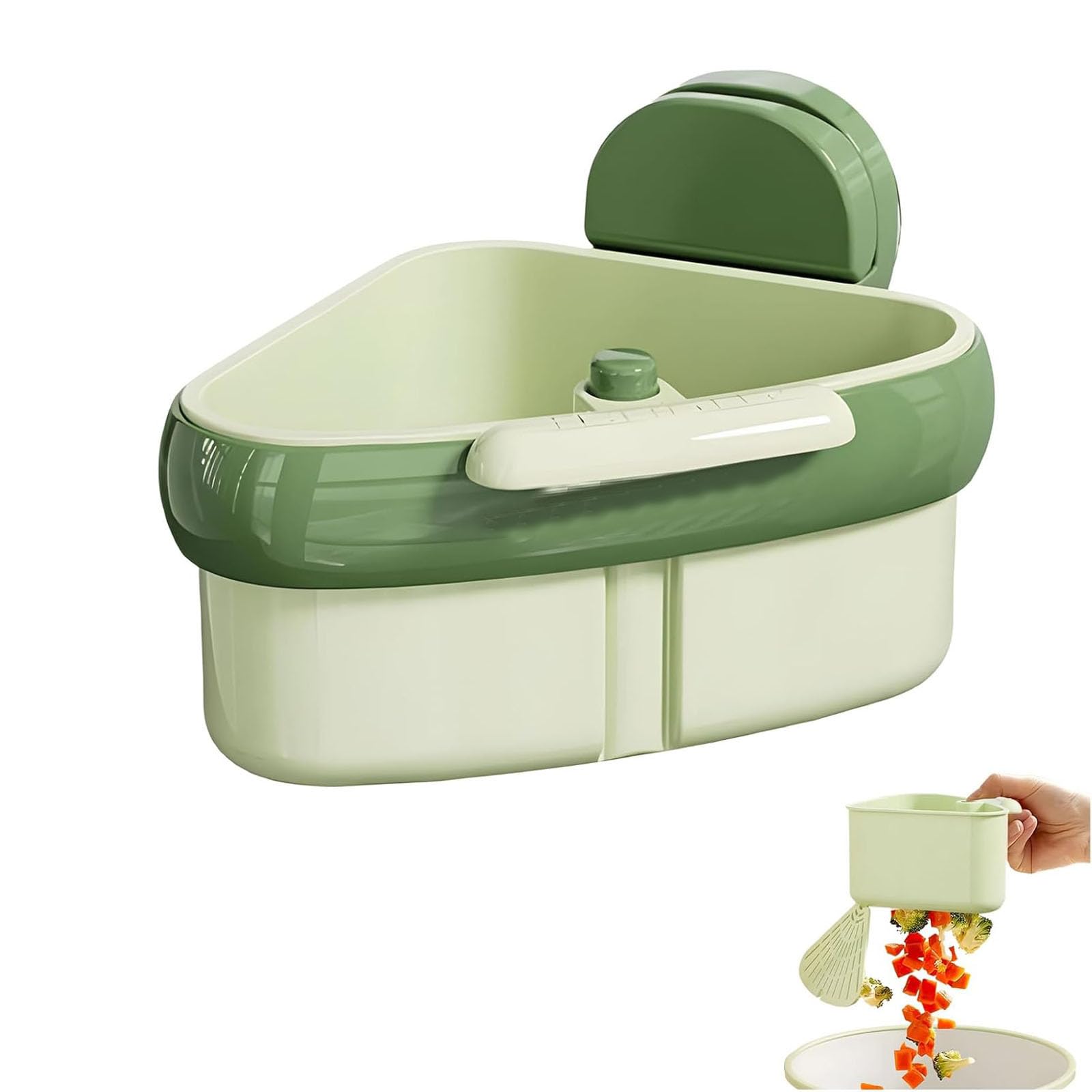 Sieb für Spülbecken Snap-Button Abtropfsieb SpüLbecken Sieb,Sink Strainer Basket (2, Green)