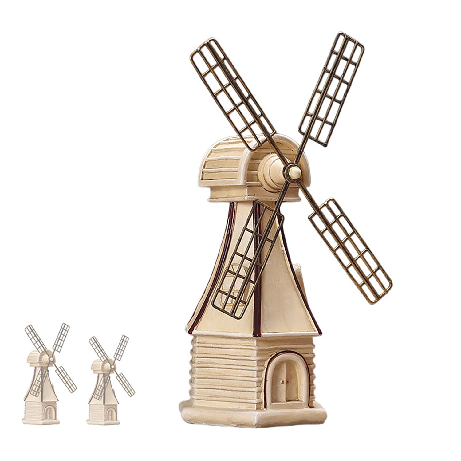 Vintage Dutch Windmill Model Rustic Farmhouse Windmill Craft