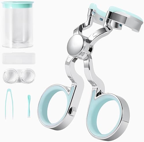 Ayudas diarias para el uso de lentes de contacto, juego de herramientas de inserción y removedor de silicona suave que incluye pinzas, estuche y