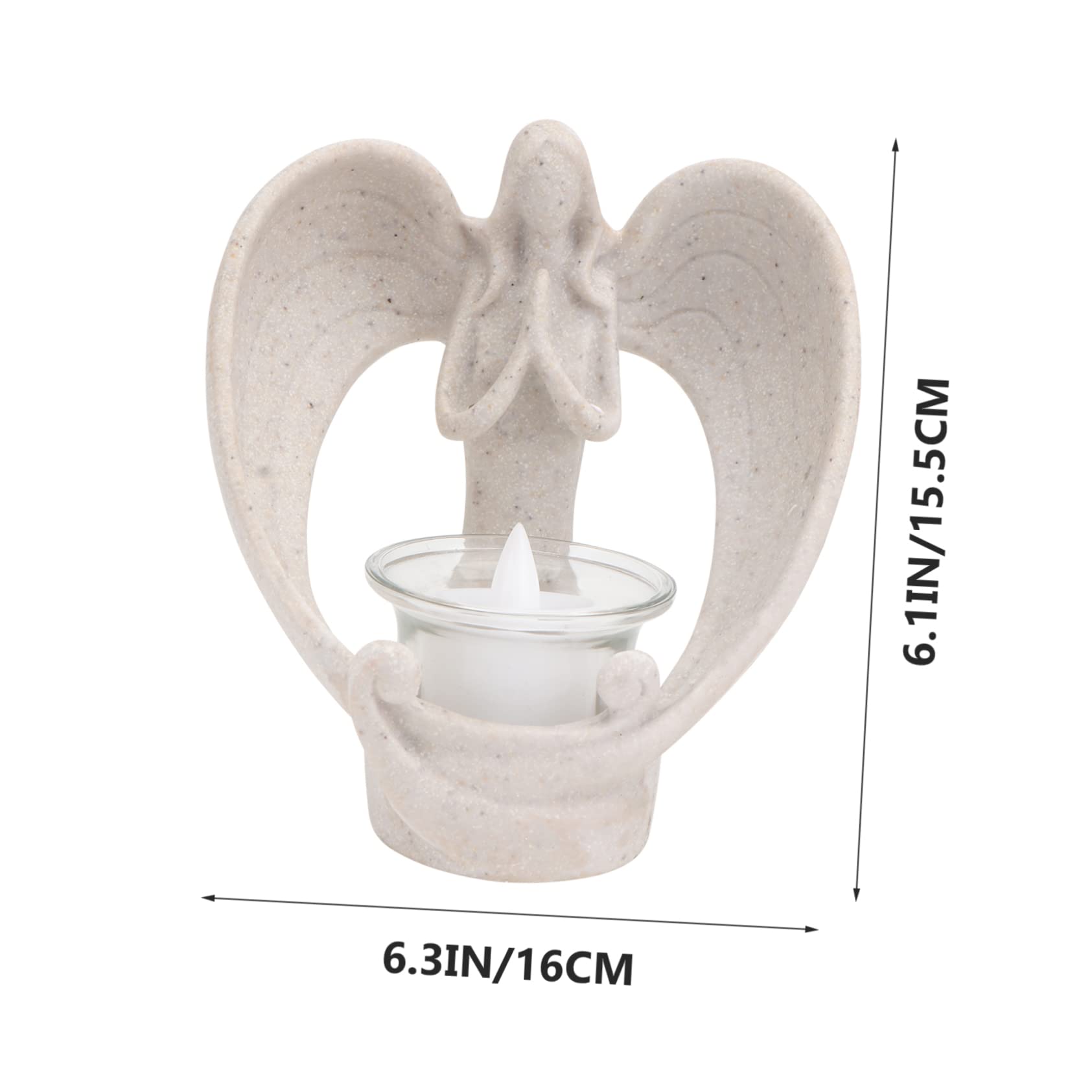 Cabilock 1 Set Angel Candle Holder Candlestick Adornment Angel Candlestick Candle Stick Candle Stand Home Adornment Unique Candlestick Home Ornament Resin Candlestick