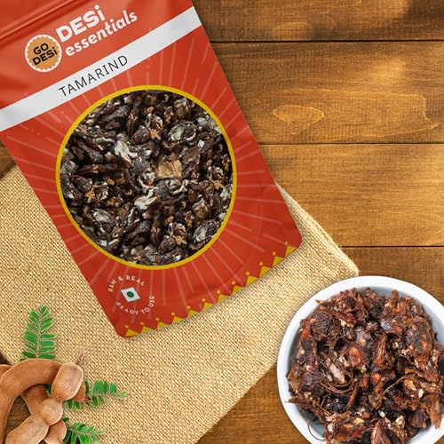 Image of GO DESi Seedless Tamarind Slab, 500 grams, Imli, 100% Clean and Fresh, Soft and Delicious, 2 x 250 g