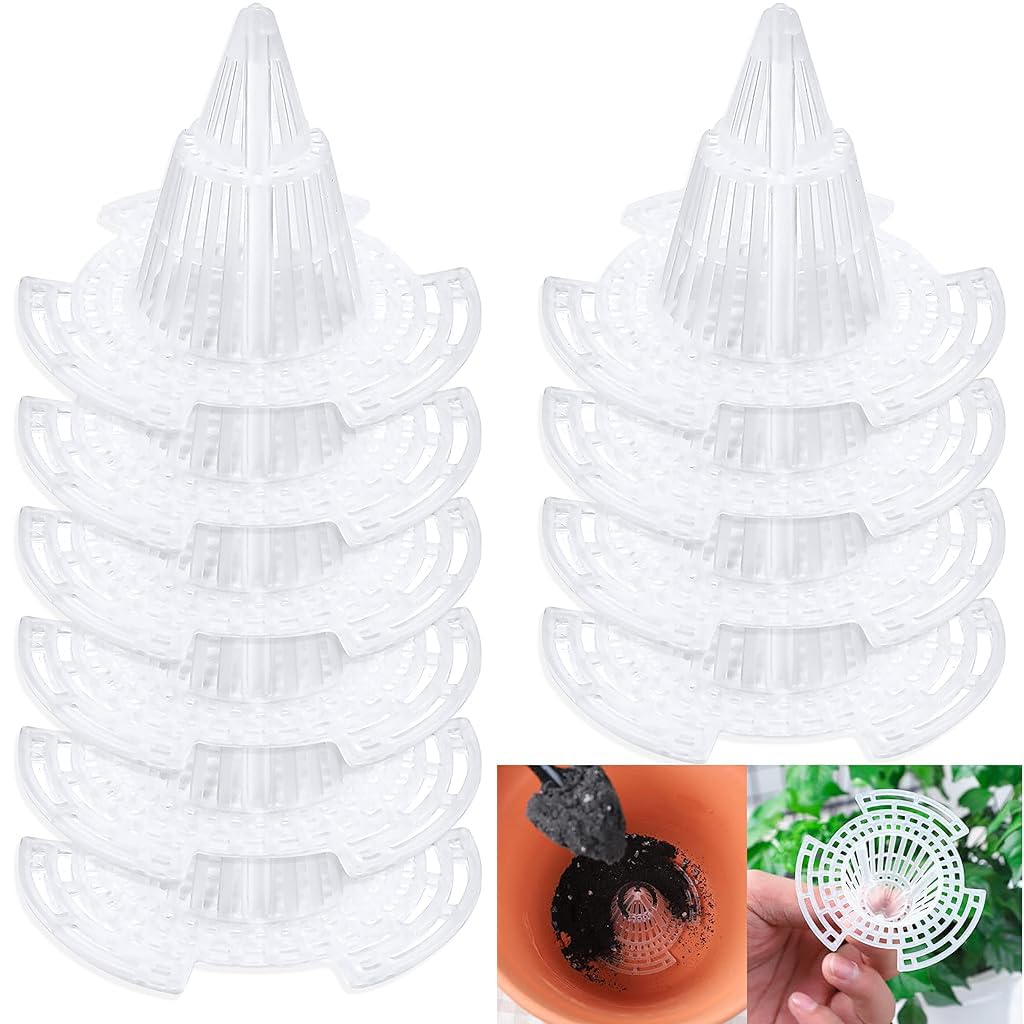 HASTHIP® Cone Flower Pot Mesh Pad - 10Pcs Planter Bottom Grid Mat - Gardening Planter Insert - Planter Drainage Netting for Bonsai - Breathable Hydrophobic & Anti-Rot Root & Prevent Soil Leakage (B0CW9K59V9) Amazon Price History, Amazon Price Tracker