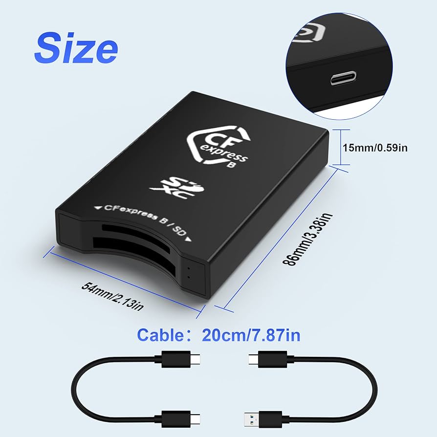 Amazon.co.jp: CFexpress SD カードリーダー USB C、デュアル