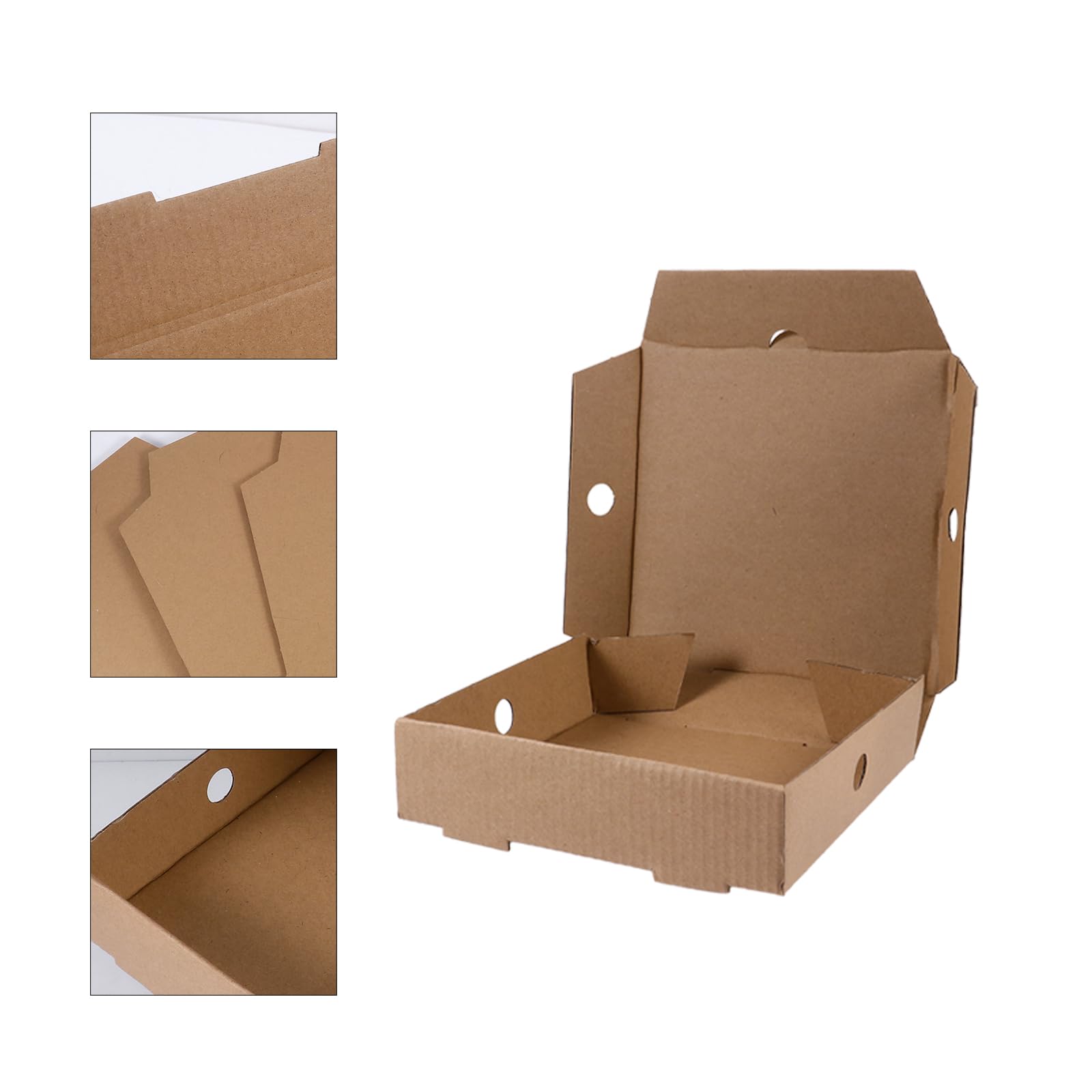 Cabilock 25 mini scatole per pizza in cartone bianco