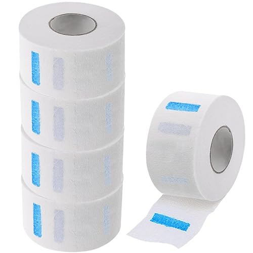 SenseYo 5 rollos de tiras de papel para cuello de peluquero desechables para corte de pelo elástico para cuello de peluquero para peluquería corte