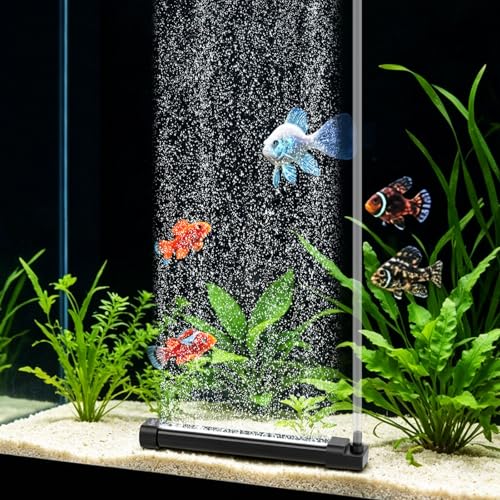 hygger Aquarium Luftausströmer Leise Aquarium Sauerstoff Blasenstreifen mit Luftschlauch Aquarium Sprudler Fish Tank Bubbler für Süßwasser und Salzwasser (20CM 1 Stück)