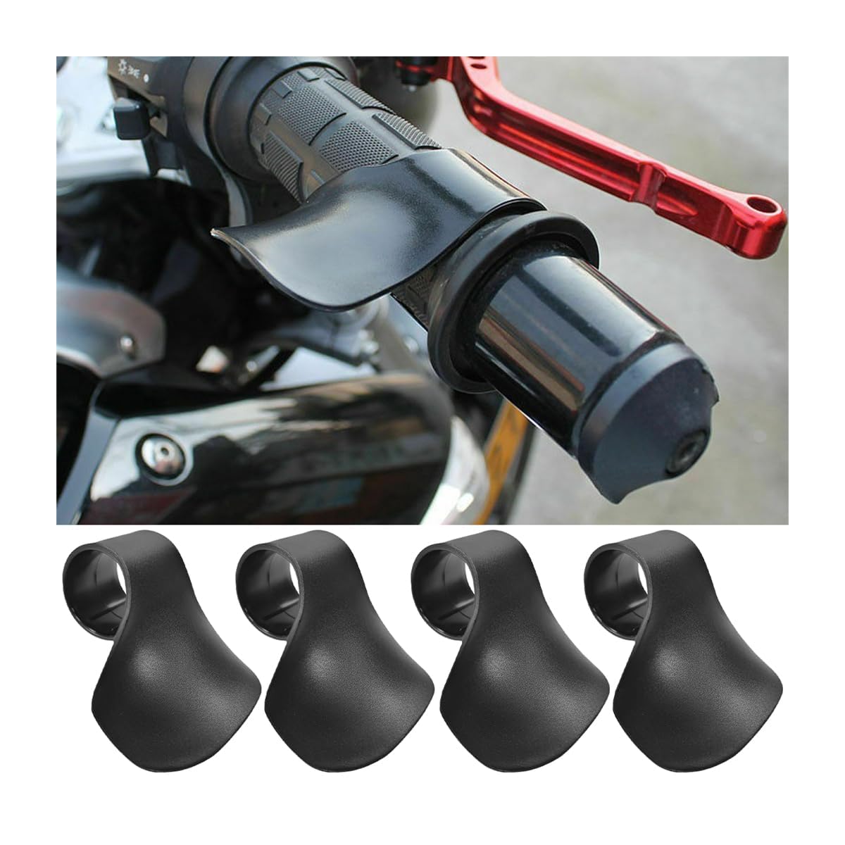 WENINETIES 4 Pieces Motorcycle Throttle Grip for Triumph BONNEVILLE/SE/T100 2006-2012, Motorcycle Throttle Holder Wrist Throttle Assist Rest Control Handlebar Grip Cruise