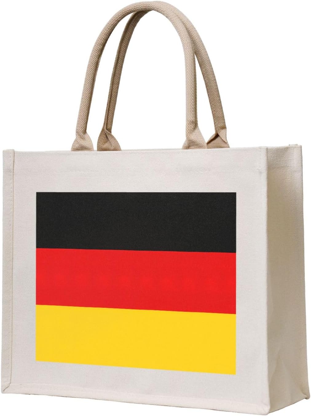 German Flag Print Tote Bag, Personalized Present Bag, Canvas Beach Travel Bag, Shopping Bags, Gift For Women Mom