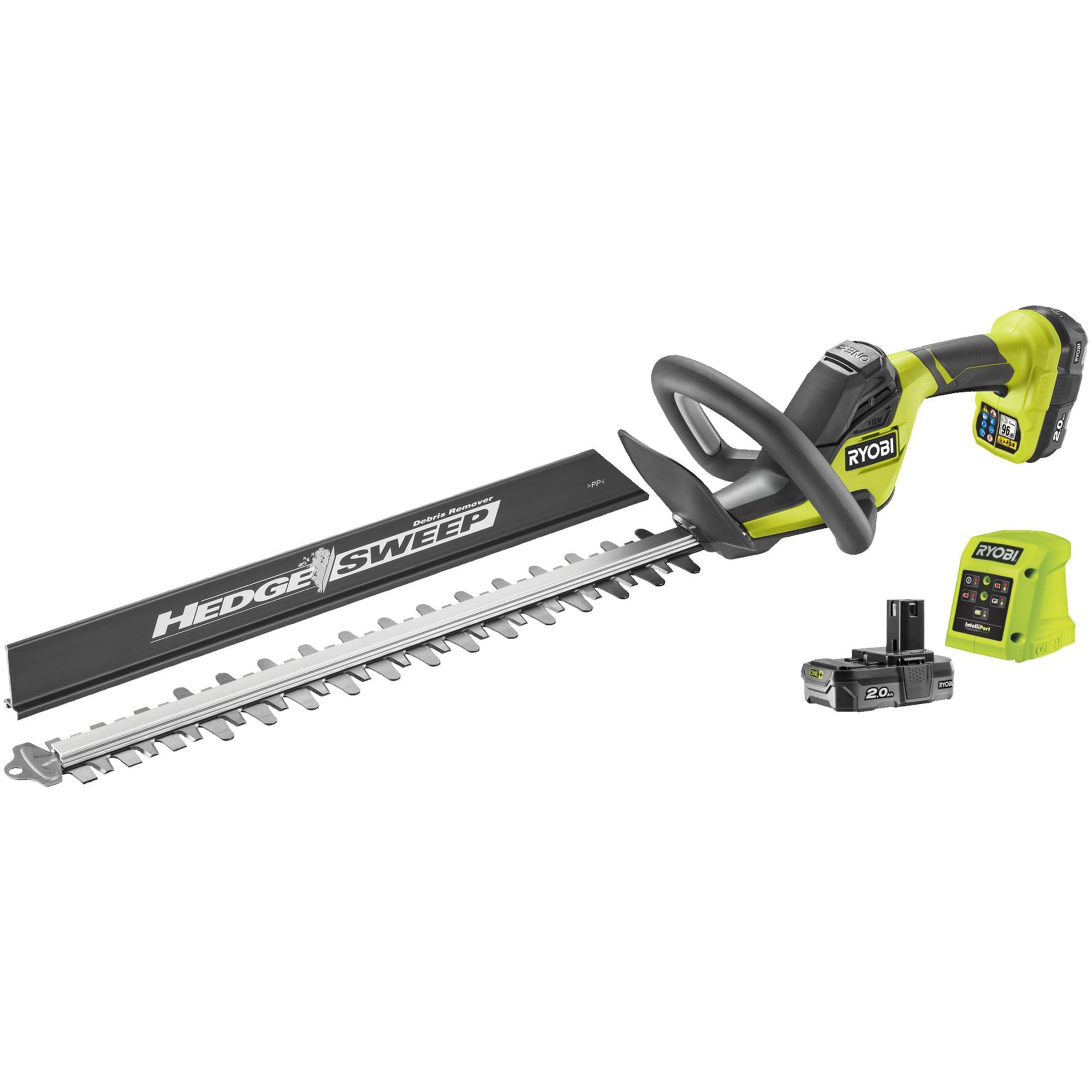 Akumulatorowe nozyce do zywoplotu 18V ONE+ RYOBI LINEA RY18HT45A-120 - Ostrze 45 cm - 1 akumulator 18V 2.0 Ah i 1 ladowarka