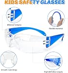 Lunettes de sécurité pour enfants Bulk-28 Emballage de lunettes de sécurité taille enfant, ANSI Z87.1 Certifié,Idéal pour Nerf Party/Projets scientifiques/École,Protection des enfants