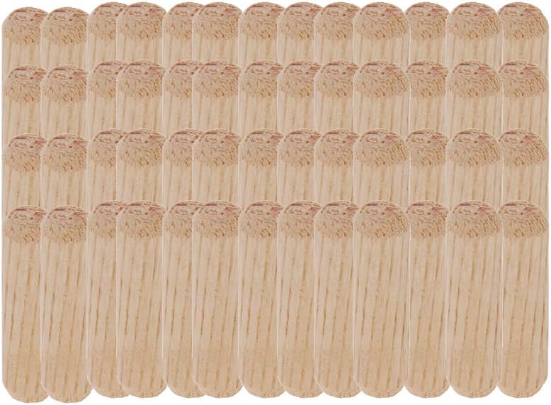 Wooden Dowel Pin Wood Kiln Dried Fluted Beveled Hardwood for Shelves Cabinets Handicrafts 100pcs