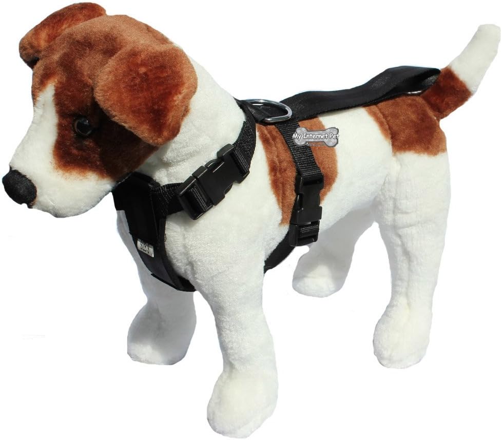 Dog Car Harness Adjustable, Padded Chest Strap, Suits Any Seatbelt, Easy Fit (Large - See Chart Below)
