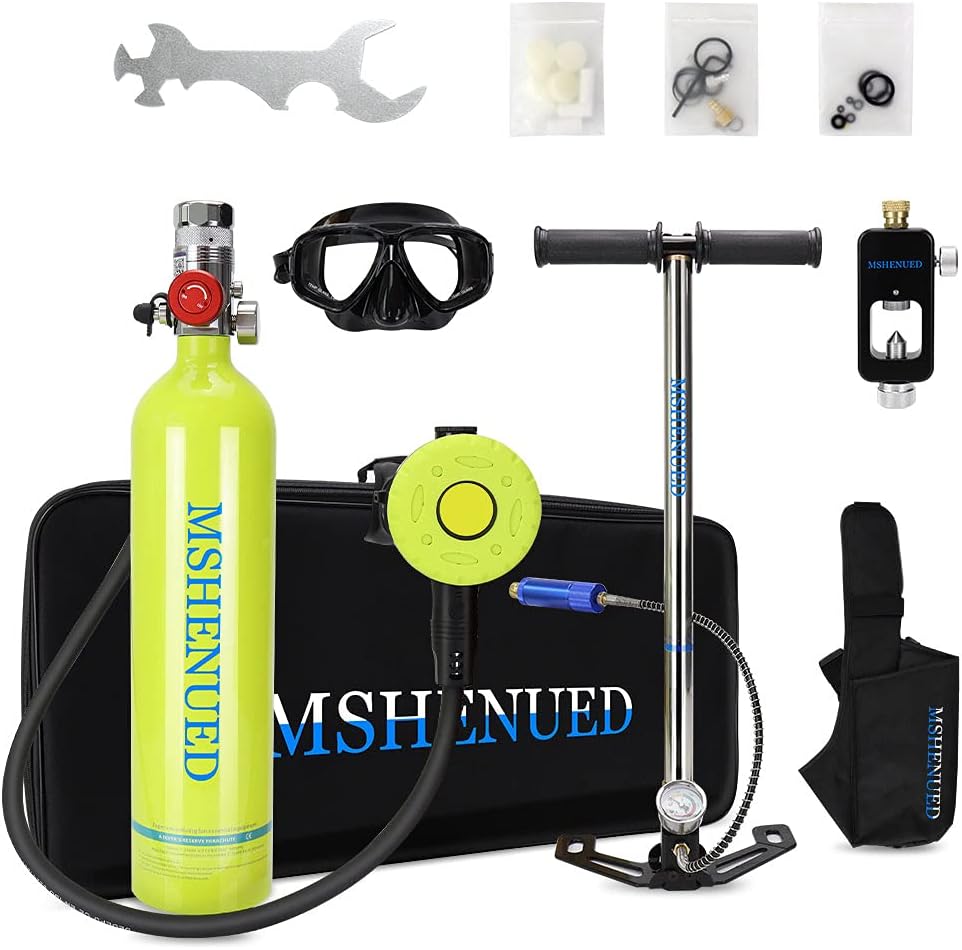 WZHESS Diving Tanks Scuba Gear Kit with Adapter Summer, 1L