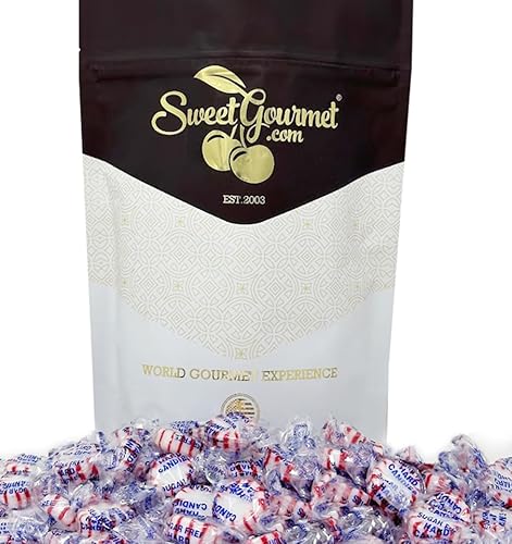 SweetGourmet Starlights de menta sin azúcar  Sabor natural  1 libra