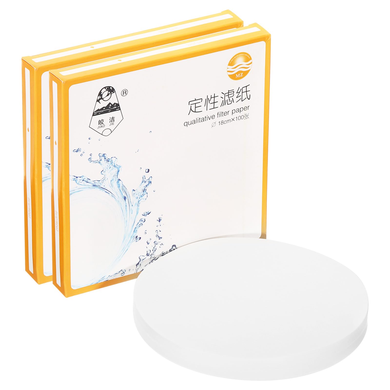 PATIKIL 200Pcs 18cm Qualitatif Filtre Papier Cercles, Rapide Vitesse Rond Laboratoire Filtre Papier Chimique Industriel Huile Essais Entonnoir Filtre Papier