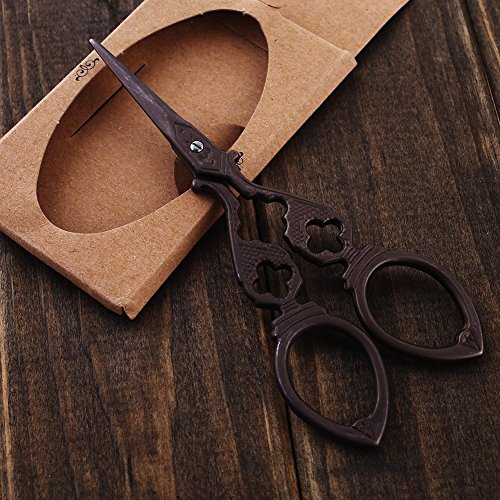 DIY 4.7 Vintage Stainless Steel Vacuum Titanium Cross Stitch Sewing Antique Stitch Sewing Embroidery Scissors