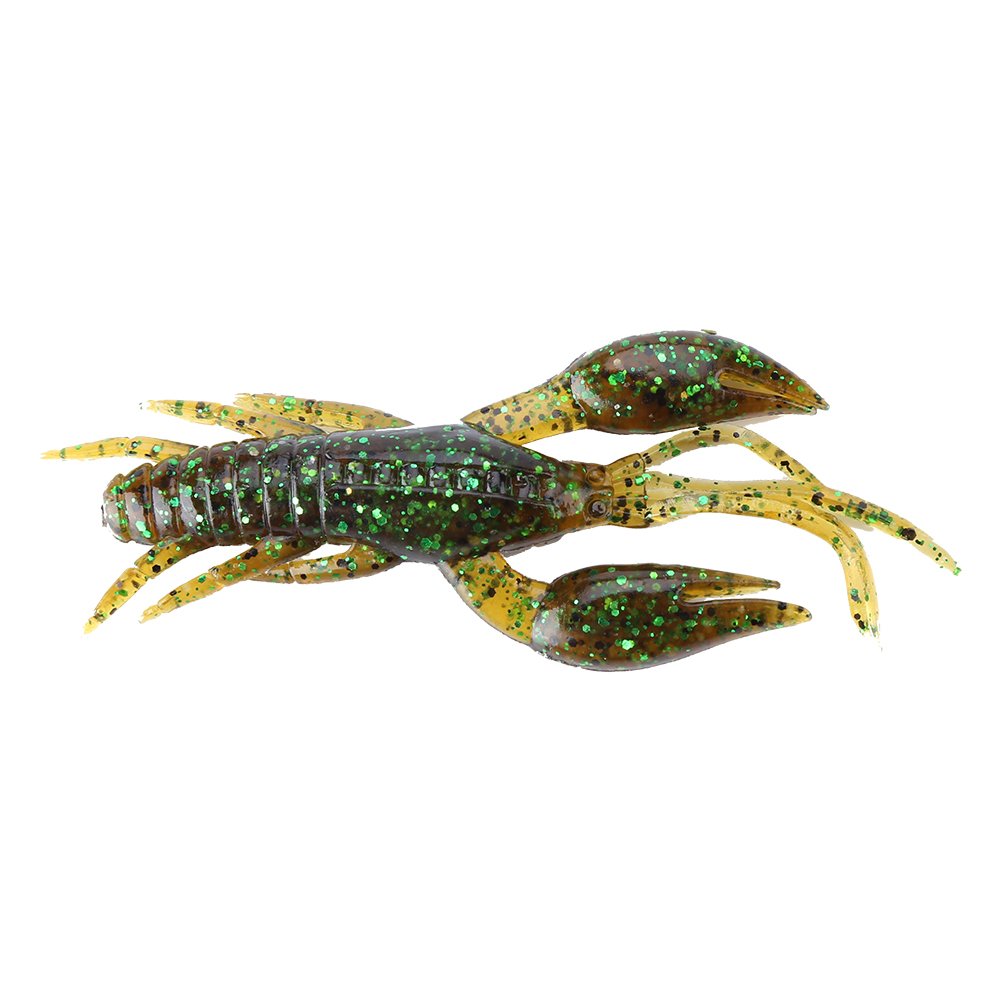 Demeras Crawfish Lure Colorful Fishing Lures Soft Baits For Using in a Texas Rig or As a Trailer for a Jig For Carp Bass(Sauce green , 1#)