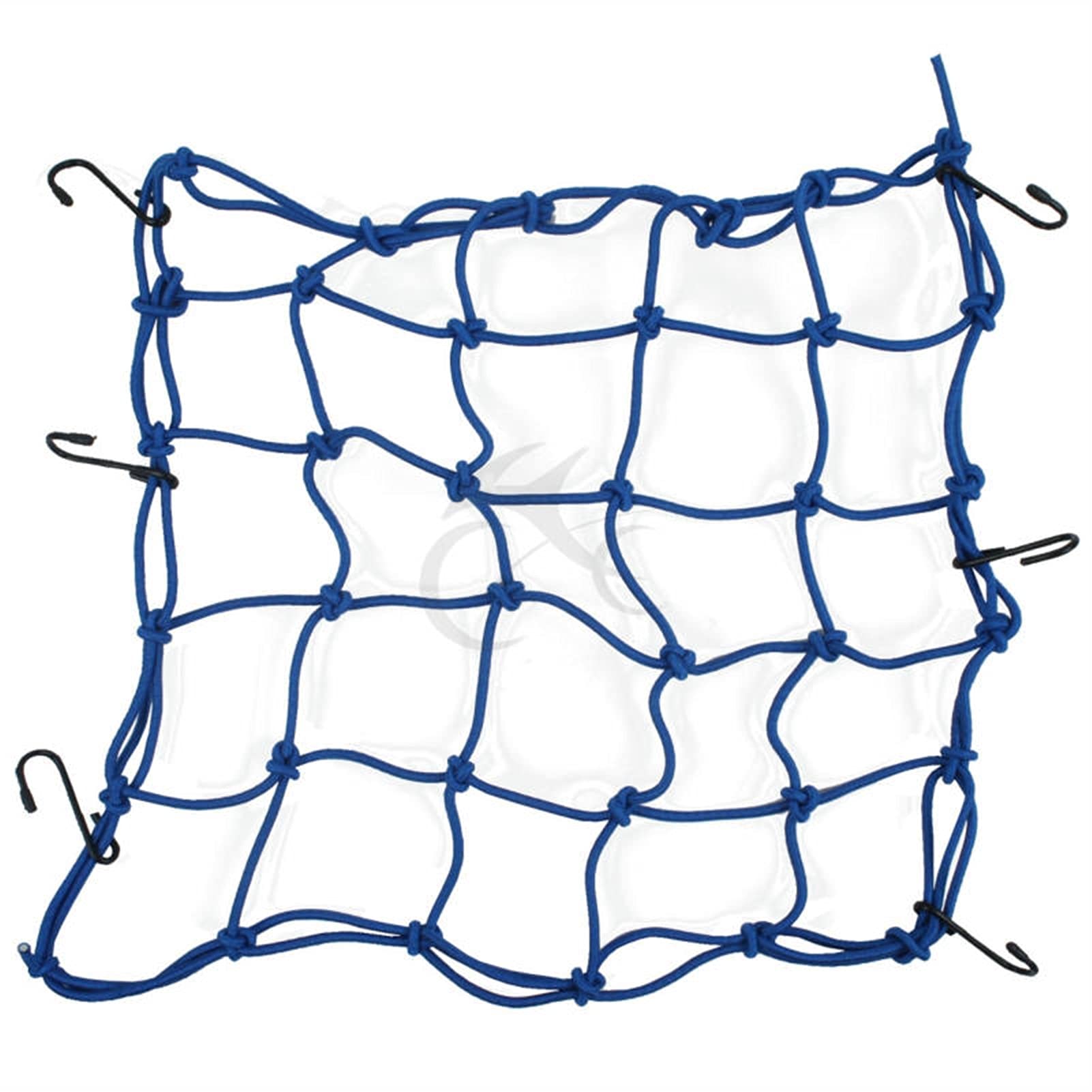 Motorcycle helmet cargo net 40 X 40 Cm New Motorcycle Helmet Elastic Luggage Cargo 6 Hook Net Fixed 3 Colors Available Suitable for motorcycles and bicycles (Color : Blue)