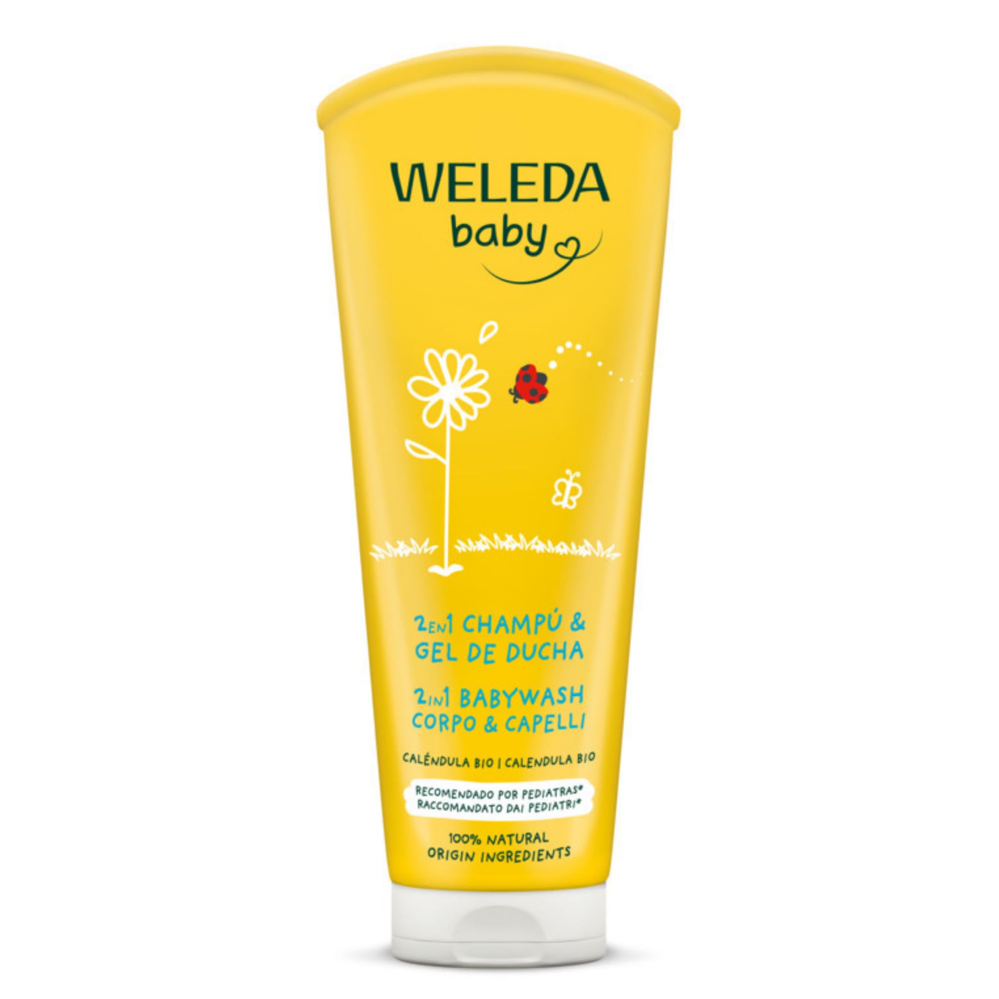 Weleda - Champú y Gel de Ducha de Caléndula, Limpia, Cuida, Nutre y Protege, Vegano, Apto para Pieles Sensibles - 200 ml