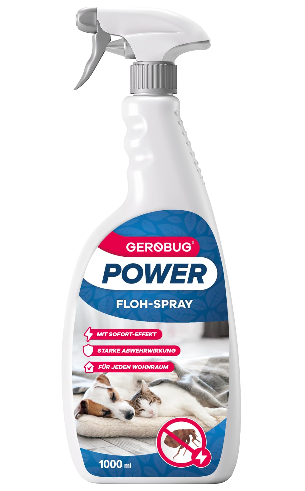 Gerobug Anti Floh-Spray 1 Liter - Flohspray für Wohnung und Möbel