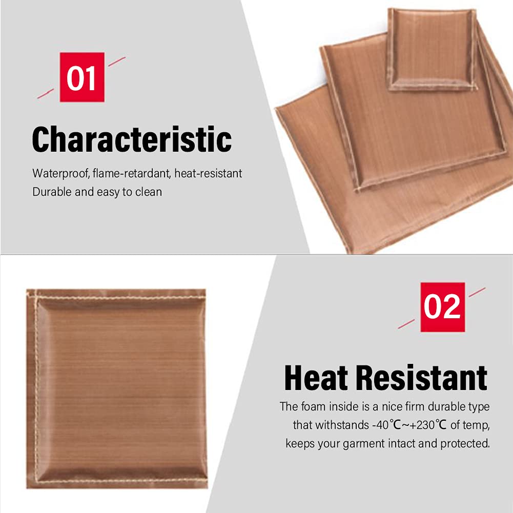 Soldeermat [1Pack] Siliconen Mat Isolatie Siliconen Werkkussen for Soldeerkussen Hittebestendig 220°C Soldeer- en Soldeerkussen Hittebestendige Mat -Transparant Wit (Size : 100 * 100 * 10mm