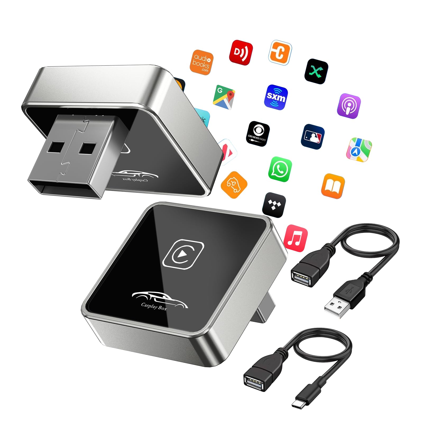 Mini Wireless Carplay Adapter for iPhone, 2025 Stable Universal carplay Adapter, Fast Convert Factory Wired to Wireless CarPlay Dongle Cars for Apple for iOS