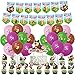 Ksopsdey 46 Pcs Decorazione Festa Compleanno Masha e l'Orso Palloncino,Festa Compleanno Masha e Orso,Forniture Palloncini Con Decorazione Masha Per La Festa,Decorazioni Per Feste Di Compleanno