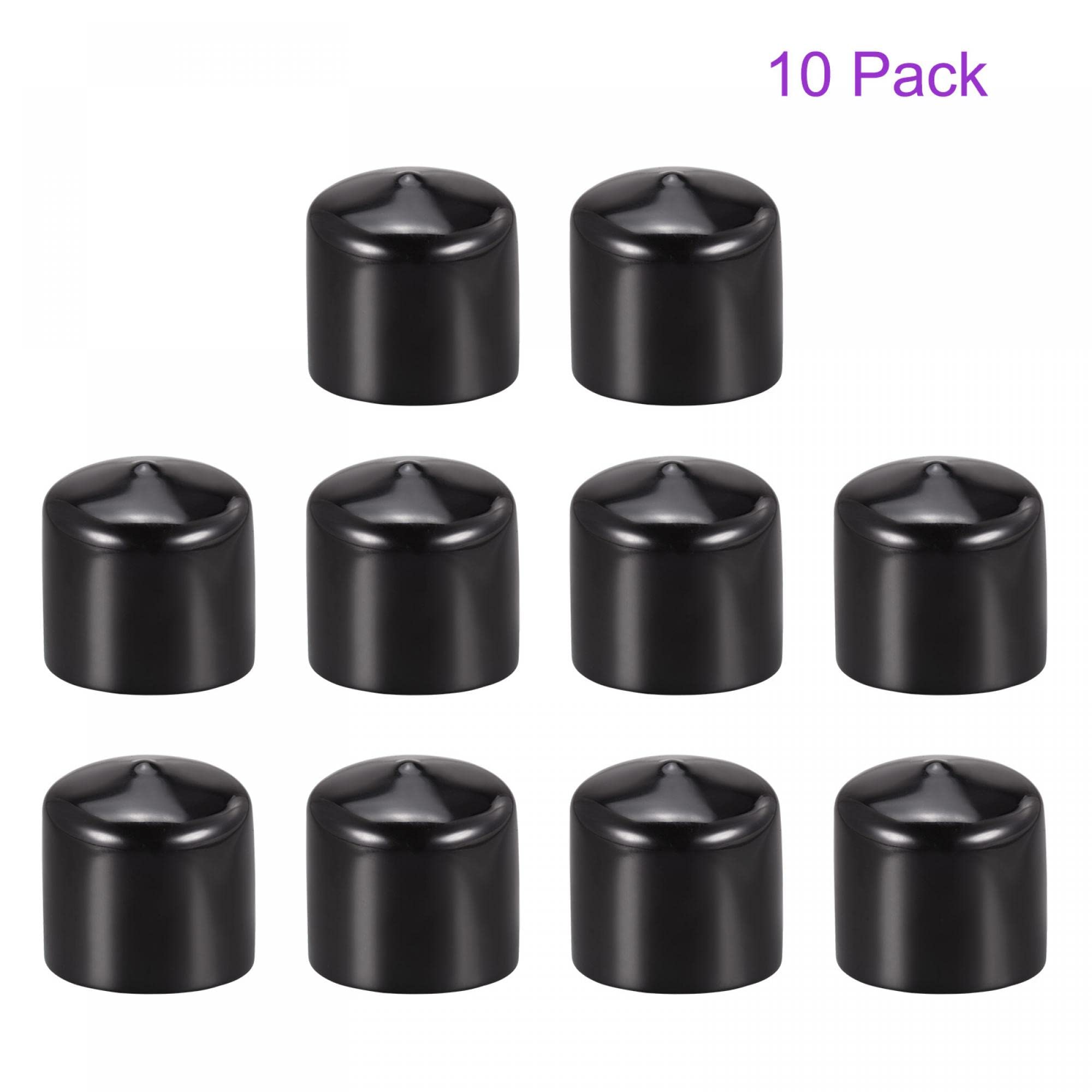Produktbild von 50x Abdeckkappen Für Bohrlöcher 8 Mm – PP, Schwarz, Schnappverschluss, Für Möbel & Paneele