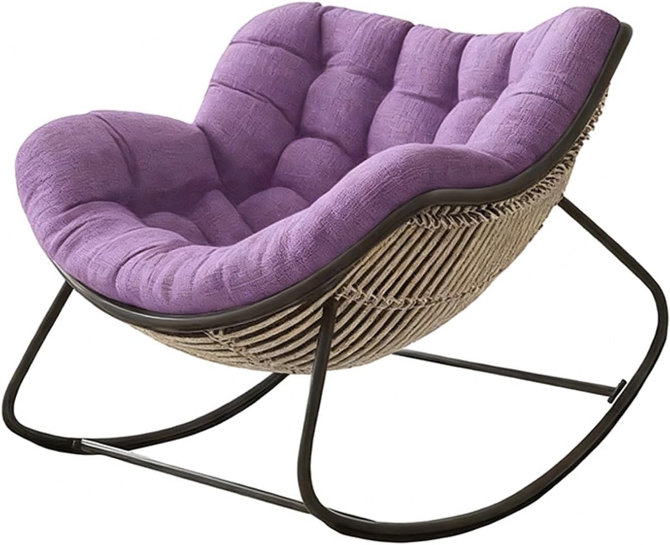 Weatherproof Oversized Egg Chair Cushion – Thick Waterproof Rocker Pad for Indoor/Outdoor, Garden & Porch(B)