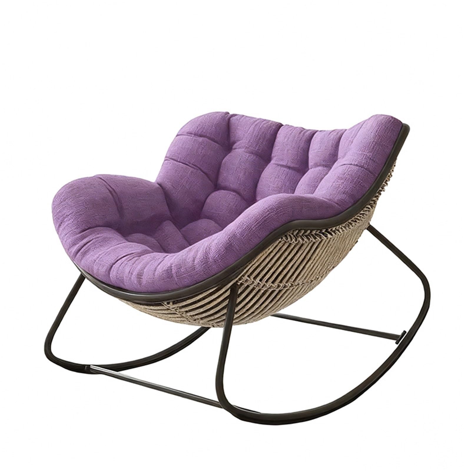 Sohodoo B Weatherproof Oversized Egg Chair Cushion – Thick Waterproof Rocker Pad For Indoor/Outdoor, Garden & Porch(B)