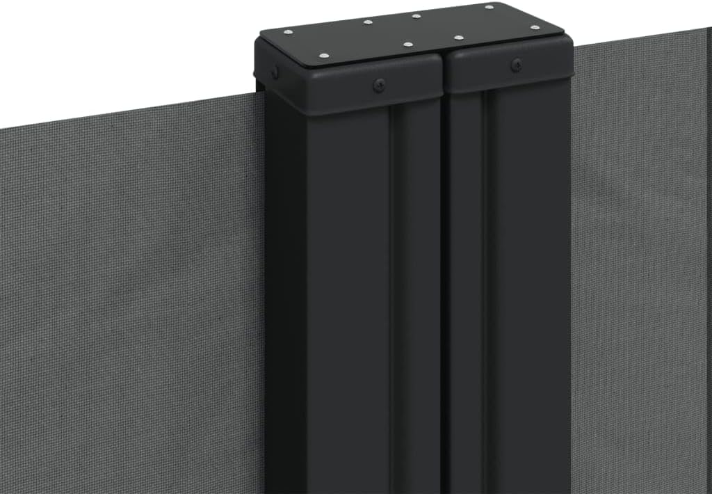Retractable Side Awning Anthracite 70.9"x472.4" Waterproof UV Resistant Privacy Screen for Balcony Terrace Patio with Easy Installation Mounting Accessories