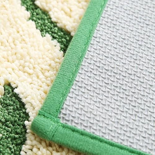 Miniatura 6 de Alfombra de baño de microfibra antideslizante, suave, bonita con hojas tropicales verdes, alfombra de baño, baño, ducha, fuerte, absorbente de agua,