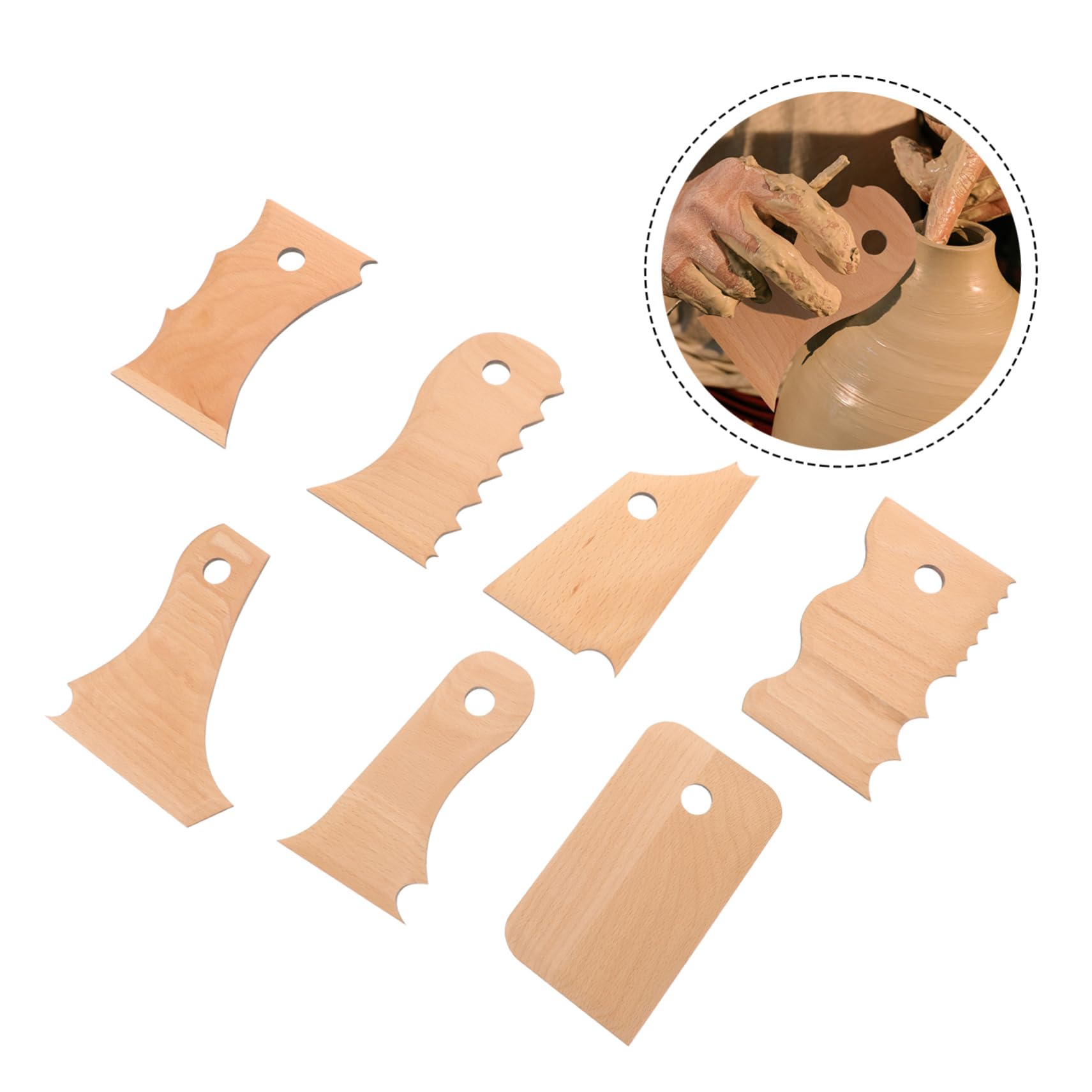 NUOBESTY 21piezas Herramientas De Escultura De Arcilla Herramientas Para Modelado y Recorte Kit De Utensilios De Madera Para Artistas y Principiantes