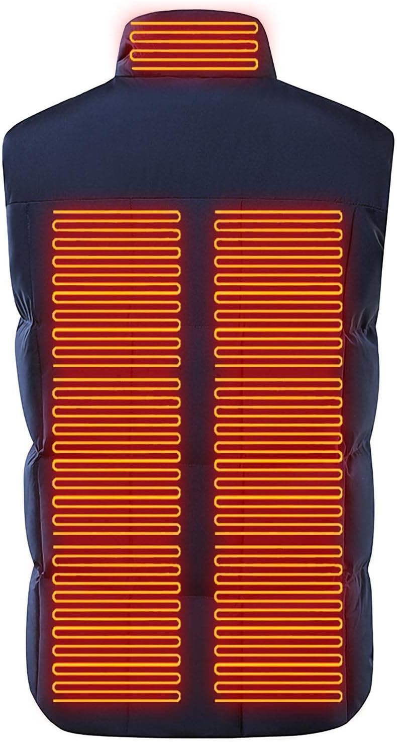 Women/Men Heated Vest Winter Warm Waistcoat Washable Lightweight Electric Heating Down Jacket Apparel USB Charging