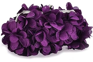 Deluxe Purple Floral Prom Purse