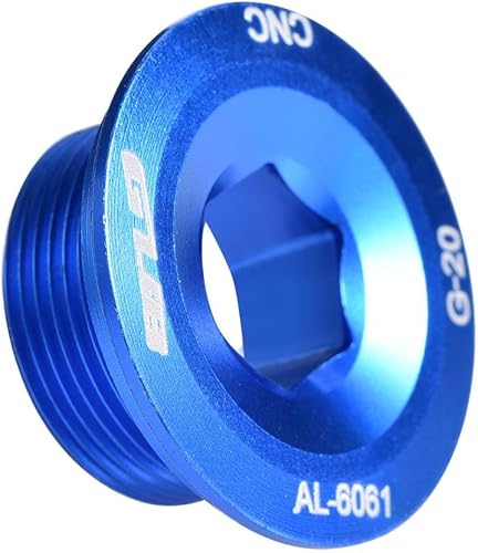 Vista 4 de Tbest Tornillos de rueda de cadena con manivela de bicicleta de aleación de aluminio GUB Azul