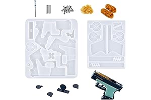 4 Pieces Gun Resin Mold, Can Fire Rubber Band Gun Epoxy Resin...