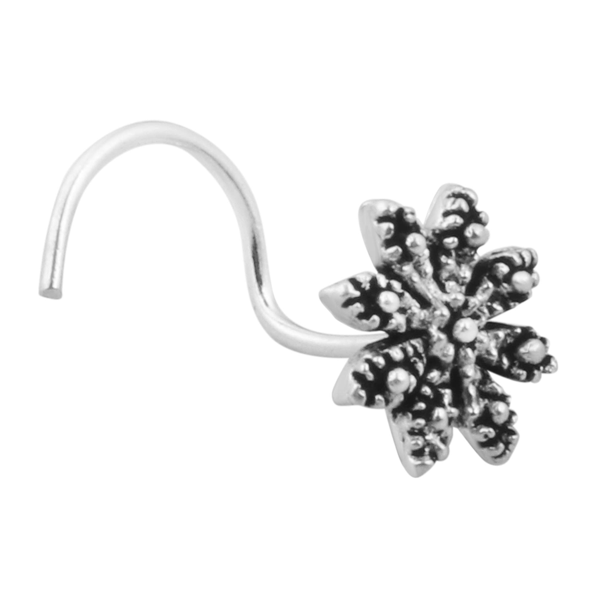Nemichand Jewels s925 sterling Silver Star Antique oxidized nose pin for womens (B084YSX1SY) Amazon Price History, Amazon Price Tracker