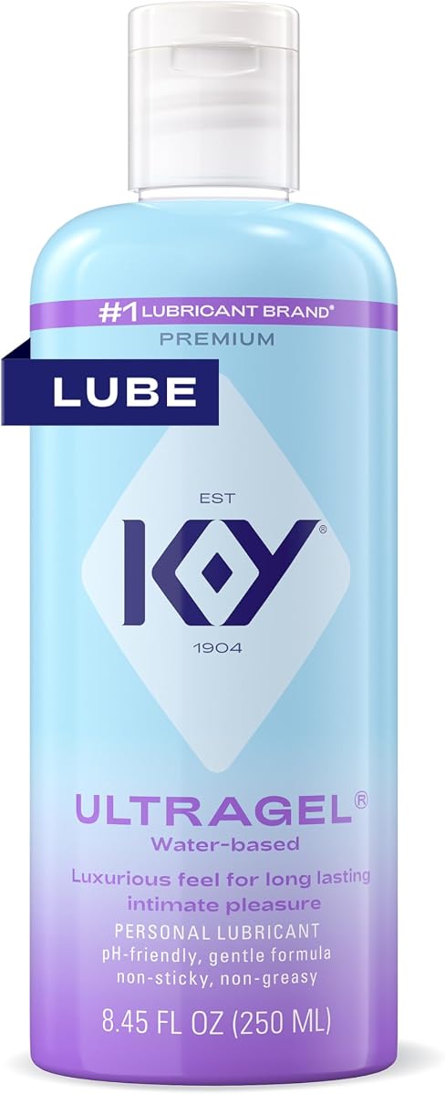 K-Y Ultragel Water Based Personal Lube for Sex, Non-Greasy, 8.45 FL OZ