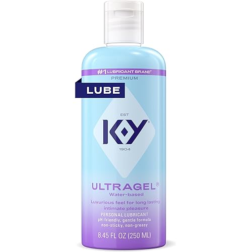K-Y Ultragel Water Based Lube, Non-Greasy Water Based Personal Lubricant, pH Friendly Lube, Condom Friendly Personal Lube, 8.45 Fl Oz